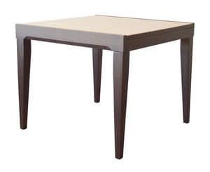 TA33, Extendable rectangular table, top in laminated and glass
