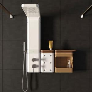 BABELE, Multifunction modules for shower, in various colors