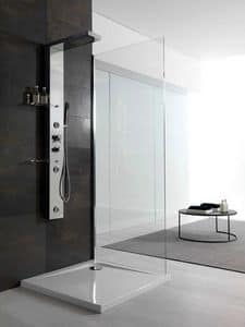 Bridge Plus, Steel mixer, with shelf, for house bathroom