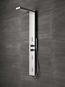 FLAIR, Modern bath mixer, integrated rectangular head