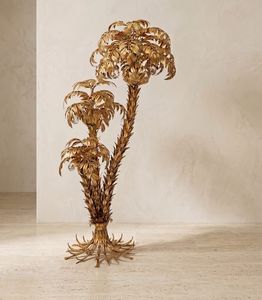 2075/9 Palma Dorata, Palm shaped floor lamp, with golden finish