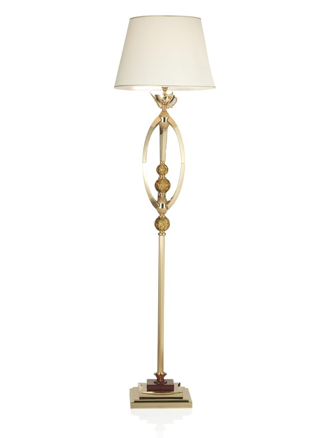 Elegant Floor Lamp In Classic Style, Waterford Crystal Floor Lamp