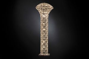 Arabesque Exclamation Big, Floor lamp in steel and crystal