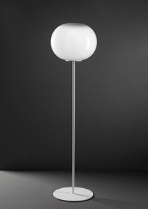 Aria, Floor lamp in milk white glass