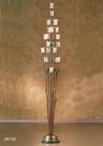 Art. 26730 Butterfly, Floor lamp with decorative flowers in Murano glass