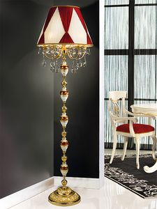Art. 804/P5-P, Floor lamp with precious decorative ceramics