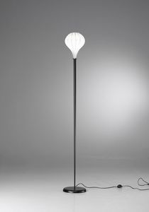 Auriga Rp403-180, Floor lamp in black metal and white glass