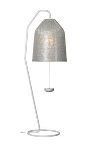 Black out HP101 2, Floor lamp with with fiberglass filament lampshade