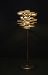 Calder, Floor lamp in cast glass and brass