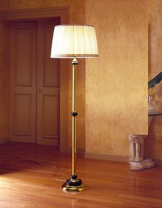 Carole FL-01 G, Floor lamp with black marble details