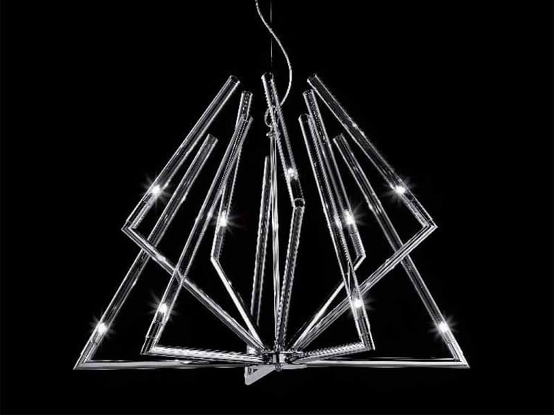 Daisy chandelier, Pendant lamp with glass diffusers