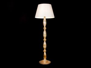 LOREDAN PT, Classic style floor lamp in blown glass, 24Kt gold details