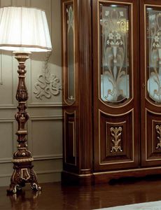 Luigi XVI Art. PIA01/L, Floor lamp in carved wood