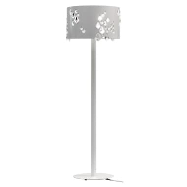 Floor Lamp In Metal With Lampshade Decorated With Crystals