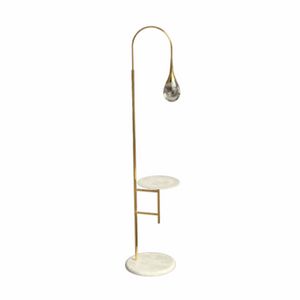 Perpetua Art. BR_P5103, Brass floor lamp with table