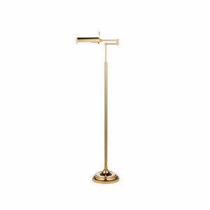 Studio Art. BR_P416_LED, Adjustable brass floor lamp with cylindrical lampshade