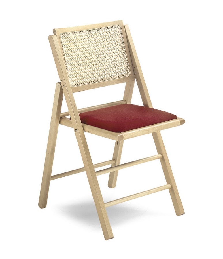105 IS, Folding chair with Vienna straw back