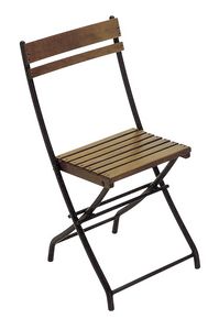2099, Folding chair, in metal and wooden slats