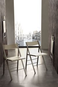 Art. 460 Star, Folding chair in metal and polypropylene, smart and space-saving