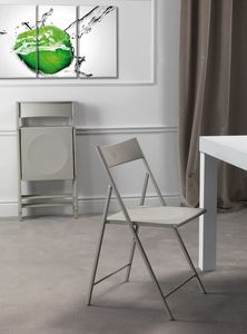 Art. 465 Steel, Chair for kitchen, foldable, in metal and polypropylene