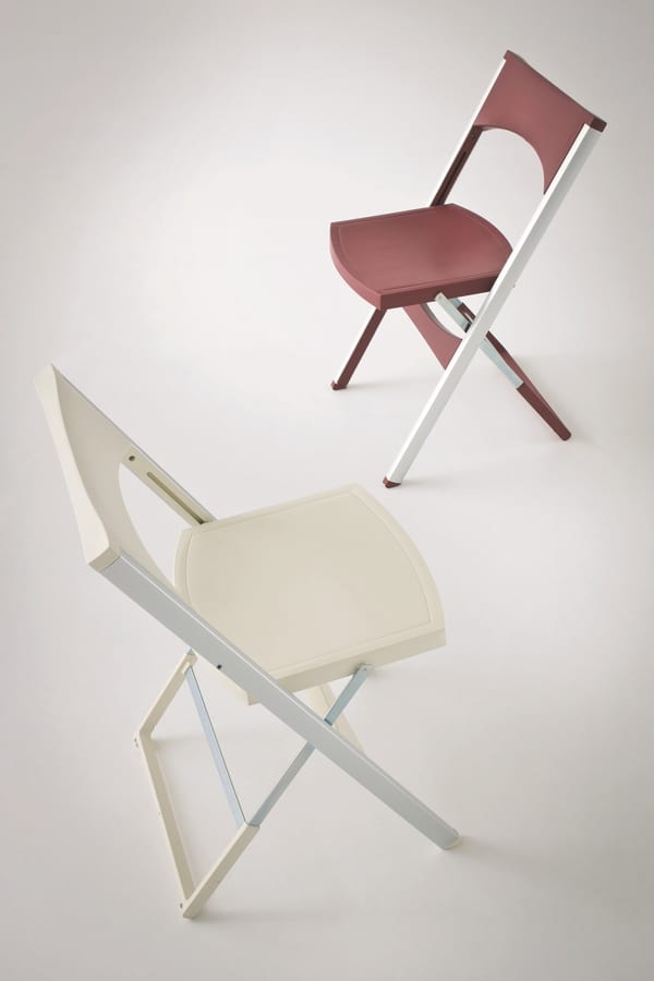Compact cod. 29, Foldable chair in aluminum and polypropylene, for external