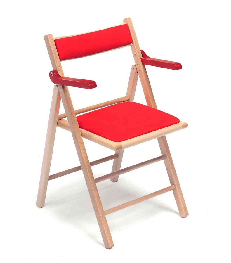 Luigi 54, Folding chair with armrests