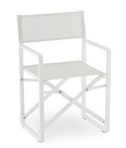 PL 470, Folding chair in aluminum and textilene, for outdoor