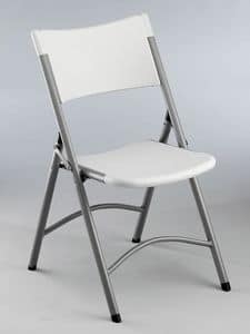 Resol.C - Bony, Folding chair, stackable, for outdoors and office