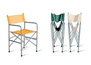 Venezia, Chair of steel and PVC film, for exteriors and interiors