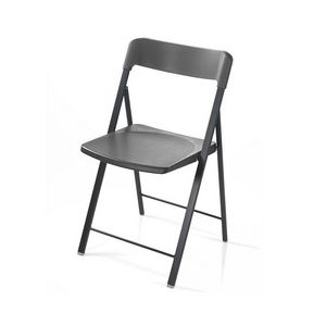 Zita, Folding chair in sandblasted steel, seat in polypropylene
