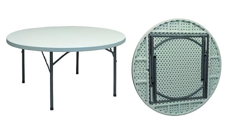 Round Folding Table Structure In, Round Fold Away Table