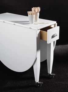 Art. 739 Open, Folding table with wheels, space-saving