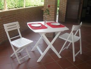 Kimono table, Folding table in beech plywood