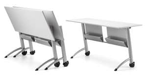 KOMBY 937, Table with folding top with wheels, for meeting areas