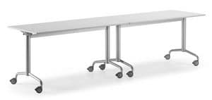 KOMBY 938 W, Table with folding top and blocking wheels