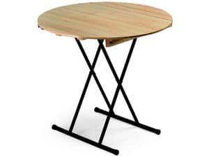Table Eva, Folding table, wiwth round top, for banquet
