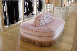 Art. DV 01017, Double-sided sofa in pink velvet