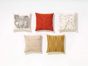 Pillows, Cushions with geometric and naturalistic motives