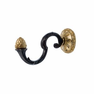 Brera Art. EMB_1, Brass decorated curtain holder with pine cone