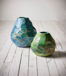 Cardo, Vases in glossy enamel hand sandpapered