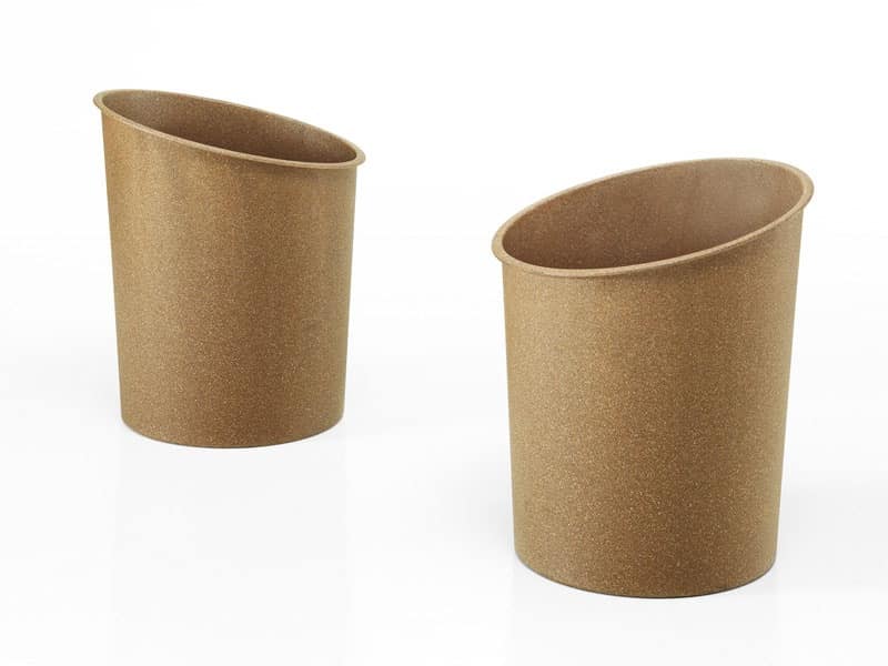 Hi-Tech eco, Stackable Trash can in wood recycled fiber