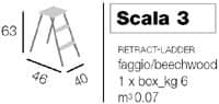 Scala 3, Step ladder made of beechwood