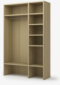 Art. 30869 Reduced-depth open wardrobe 138 cm, Open wardrobe for B&B and hotel rooms