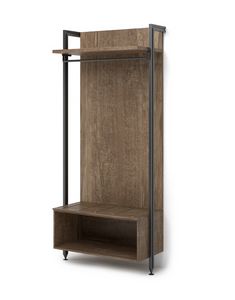 Art. 31039 Upright-frame wardrobe with luggage rack, Cabinet with suitcase holder for hotels