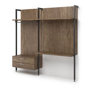 Art. 31083 Upright-frame wardrobe with luggage rack and writing desk, Upright wardrobe for hotel room
