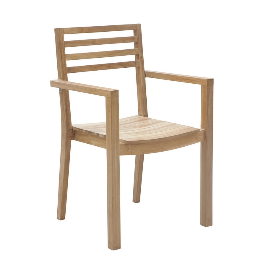 Dehors 0345, Stackable chair in wood, for outdoor use