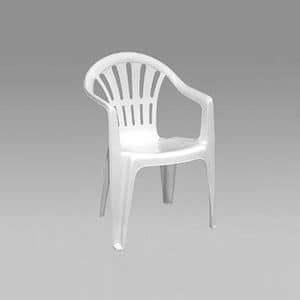 Kona, Outdoor chair in resin, stackable, for garden and bar