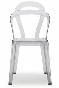 TiT, Design chair in polycarbonate, stackable, for outdoors