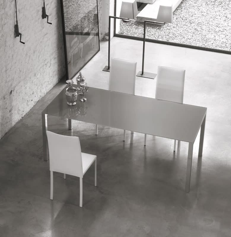 dl50 new york, Rectangular dining table with aluminum frame
