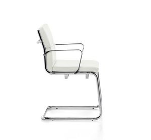 Aalborg Soft 03, Visitor chair, chromed steel tubular, for office